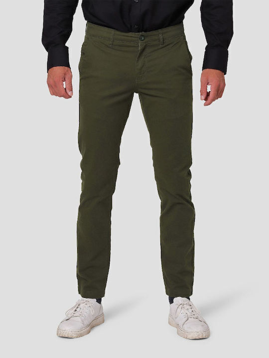 Trousers Chino Elastic in Regular Fit Khaki