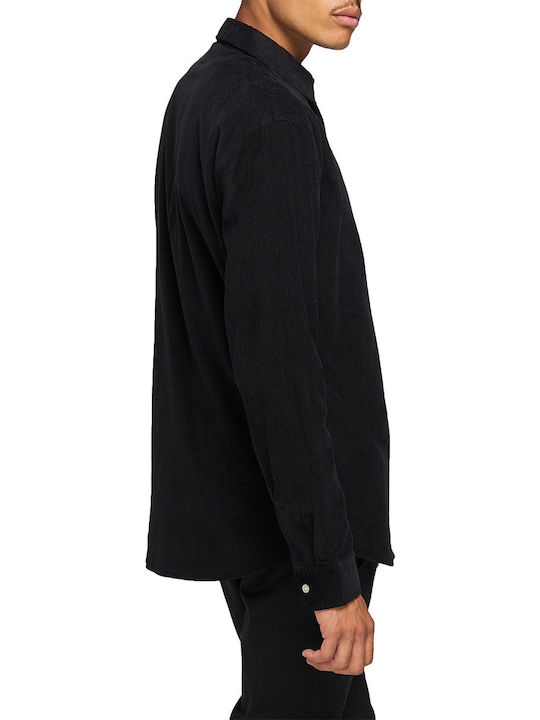 Edwin Men's Shirt Long Sleeve Corduroy Black