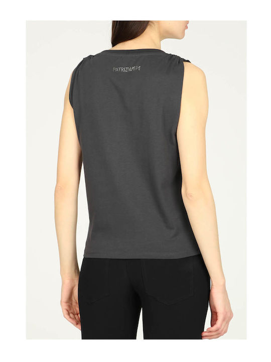 Patrizia Pepe Women's Summer Blouse Sleeveless Black