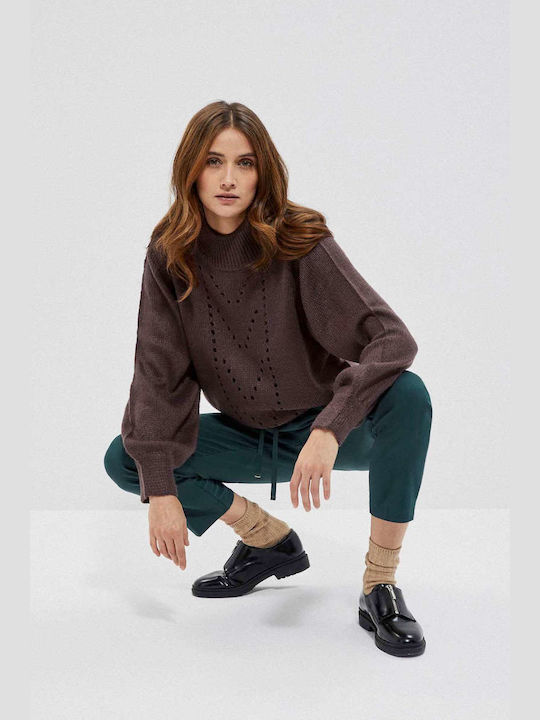 Make your image Women's Long Sleeve Sweater Brown