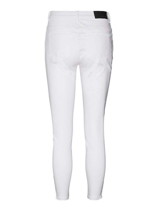 Noisy May Women's Jean Trousers in Skinny Fit White