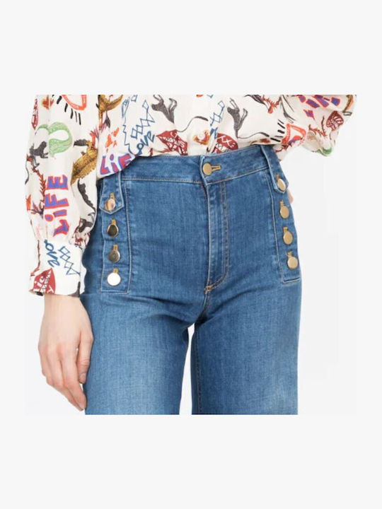 High Waist Women's Jean Trousers