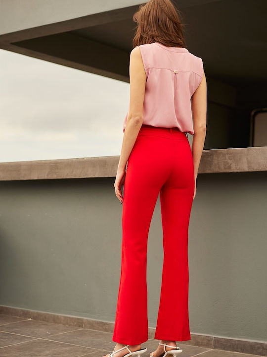Damenhose in Schlanke Passform Rote