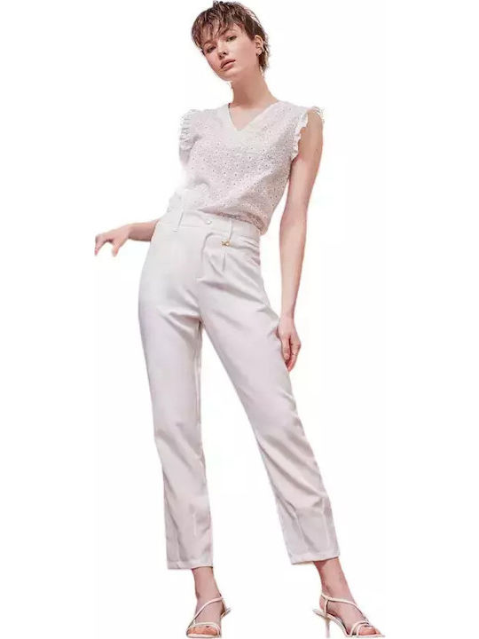 Damen Chino Hose Weiß