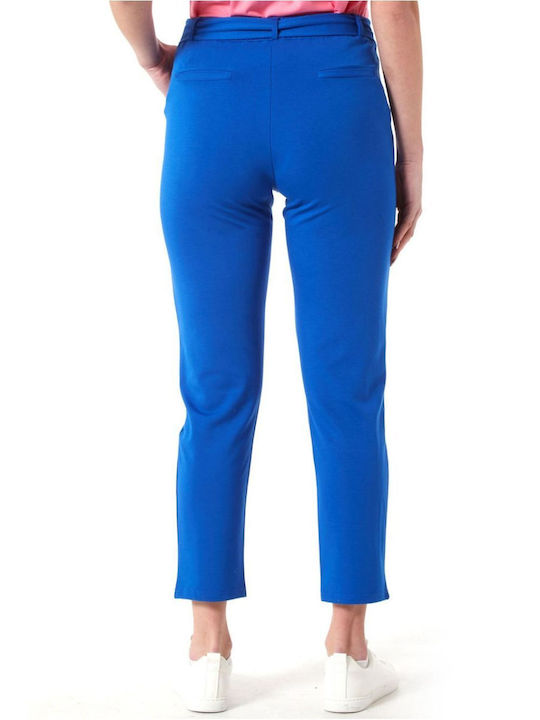 Anna Raxevsky Women's Fabric Trousers with Elastic Blue