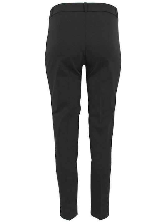 Pirouette Women's Cotton Trousers in Slim Fit Black