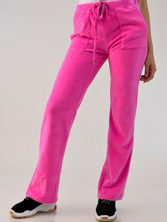 First Woman Women's Cotton Trousers with Elastic Pink