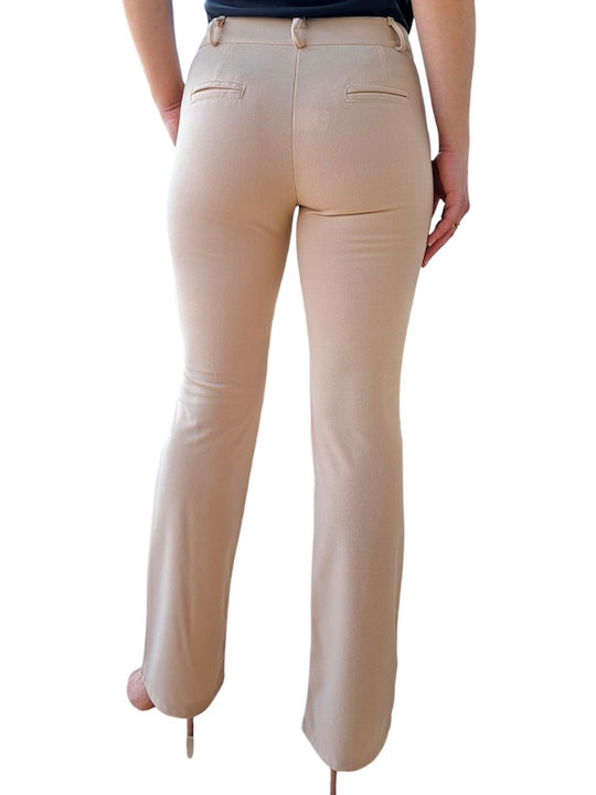 Remix Women's Fabric Trousers Beige