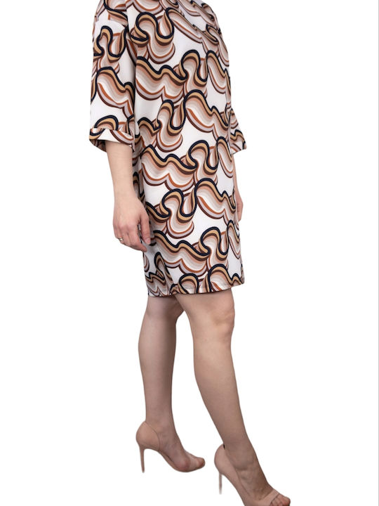 Remix Sommer Mini Kleid Beige