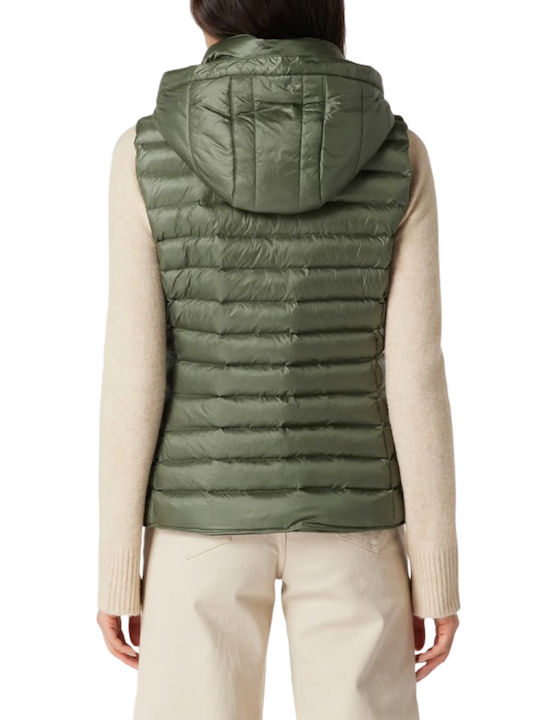 Wellensteyn Kurz Damen Ärmellos Puffer Jacke für Winter Khaki