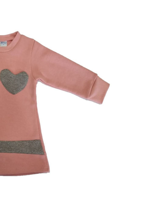 All Stars Sweatshirt Kids Dress Long Sleeve Pink