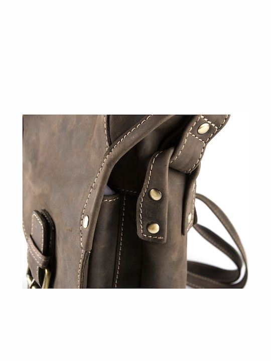 Leather Men's Shoulder / Crossbody Bag Brown