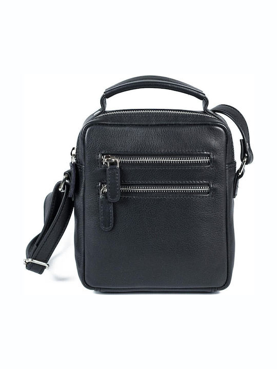 Herren Ledertasche Schulter / Crossbody Schwarz