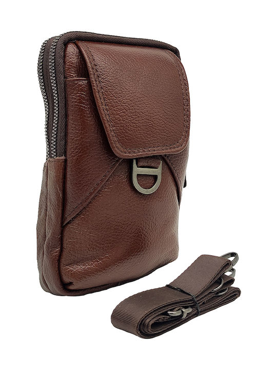 Leather Men's Bag Shoulder / Crossbody Brown