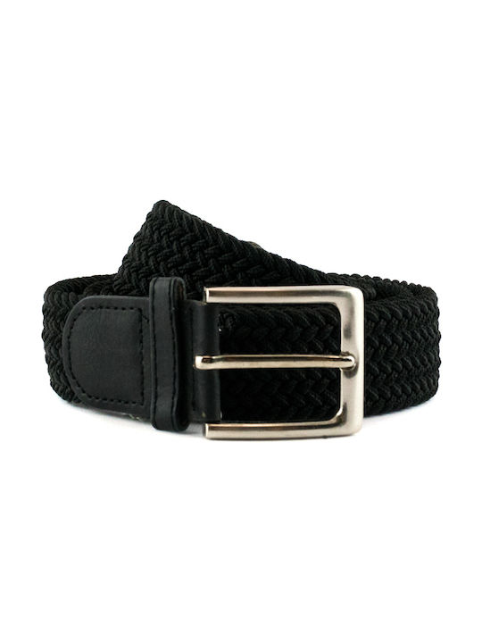 Men's Knitted Elastic Belt Black