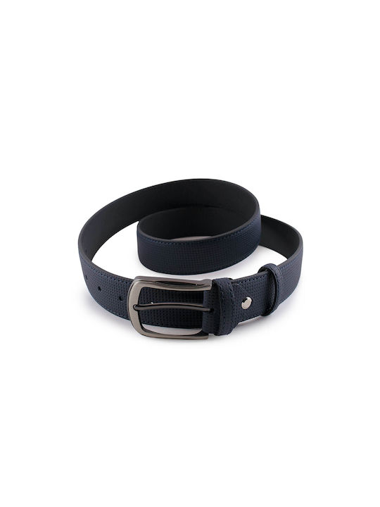 Men's Leather Belt Blue