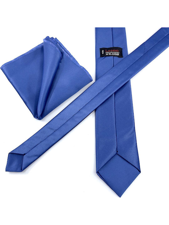 Men's Tie Set Monochrome in Blue Color