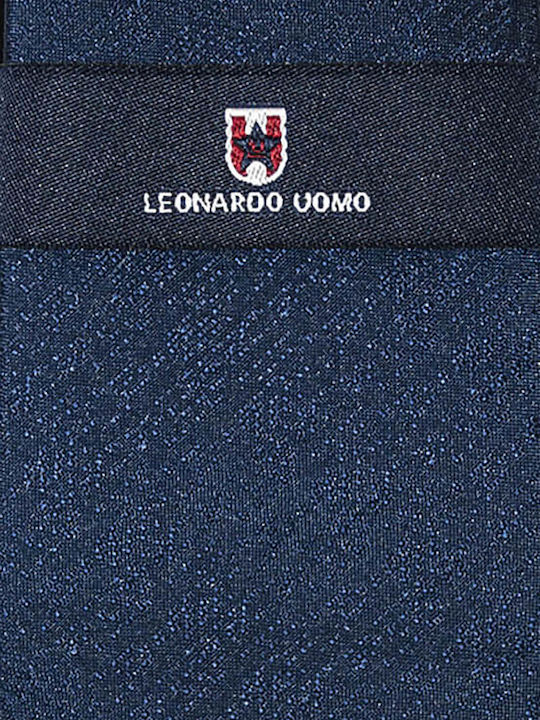 Leonardo Uomo Männer Krawatte Gedruckt in Marineblau Farbe