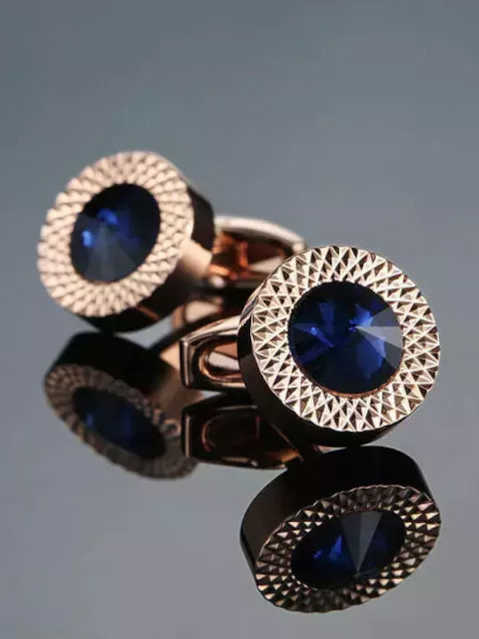 Cufflinks from Steel in Rose Gold Color