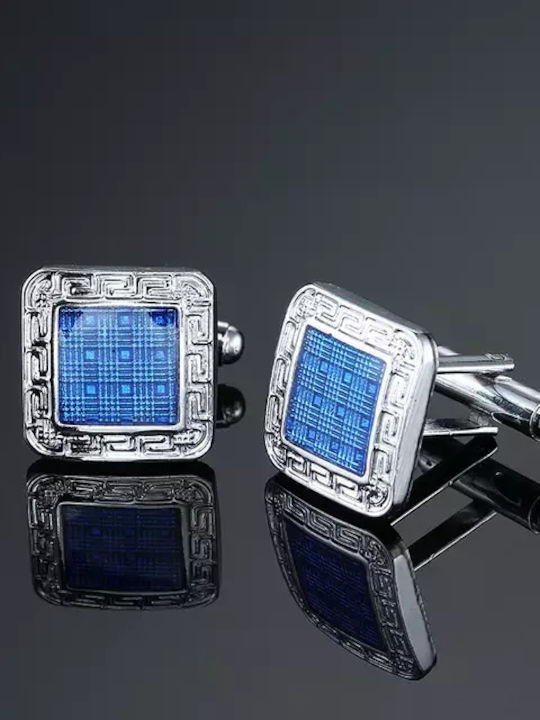 Cufflinks of Steel Blue