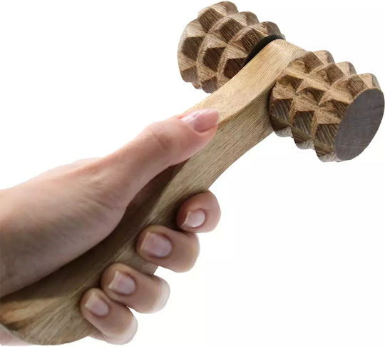 Ancient Wisdom Ξύλινο Roller Μασάζ για τα Χέρια Καφέ