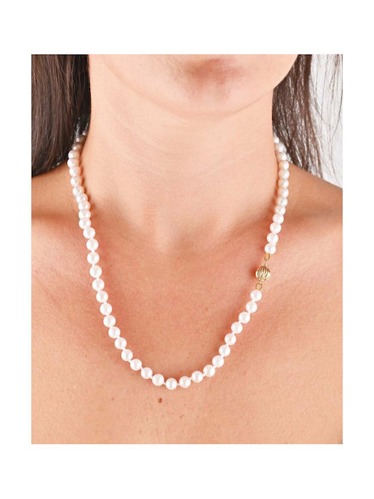 Necklace from Gold 14K with Pearls