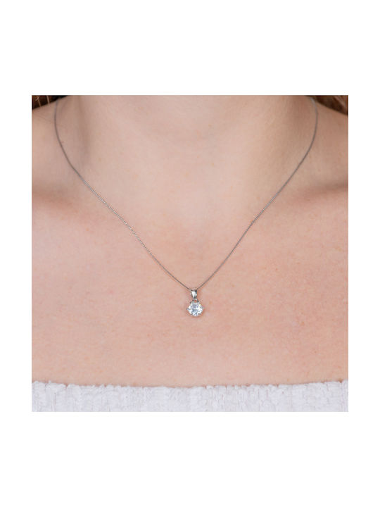 Necklace from Silver with Zircon