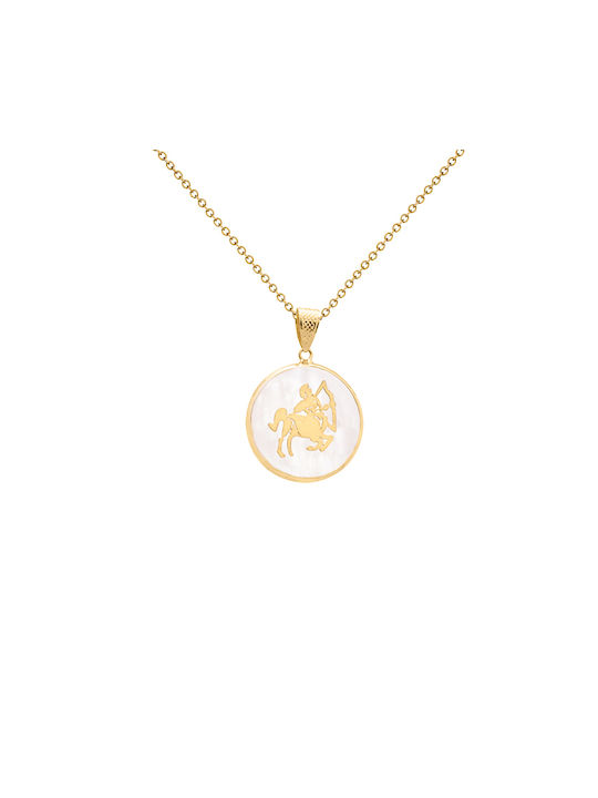 Charm Zodiac Sign from Gold 14K with Pearls