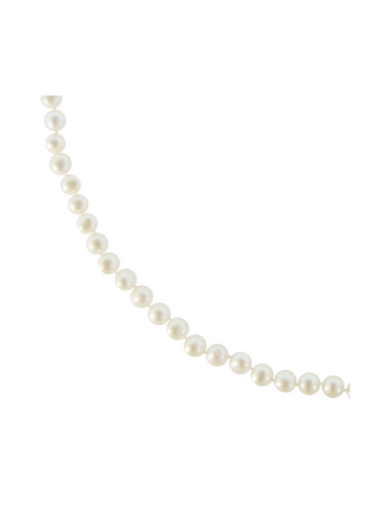 Necklace from White Gold 14K with Pearls