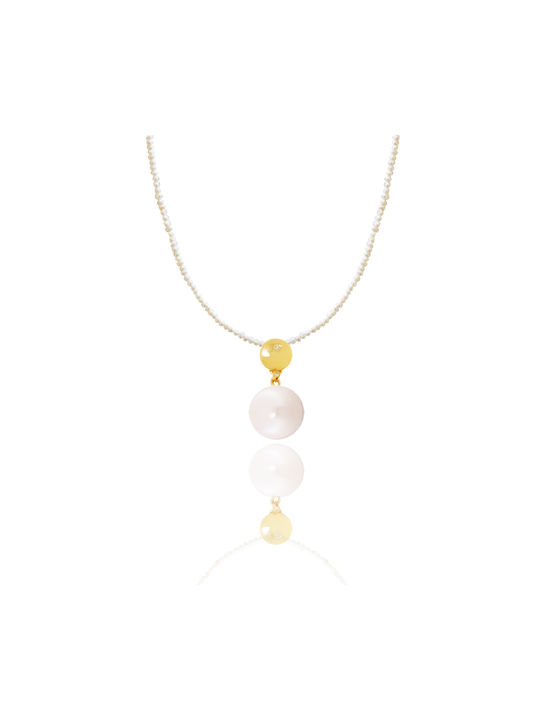 Charm from Gold 18k with Pearls & Diamond