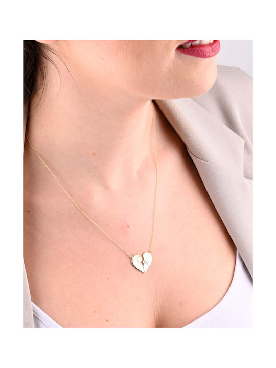 Big Love Mum Necklace from Gold 14K with Zircon