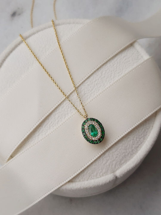 Halskette aus 18K Gold Grün