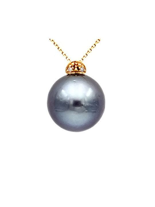 Necklace from Gold 18k with Pearls