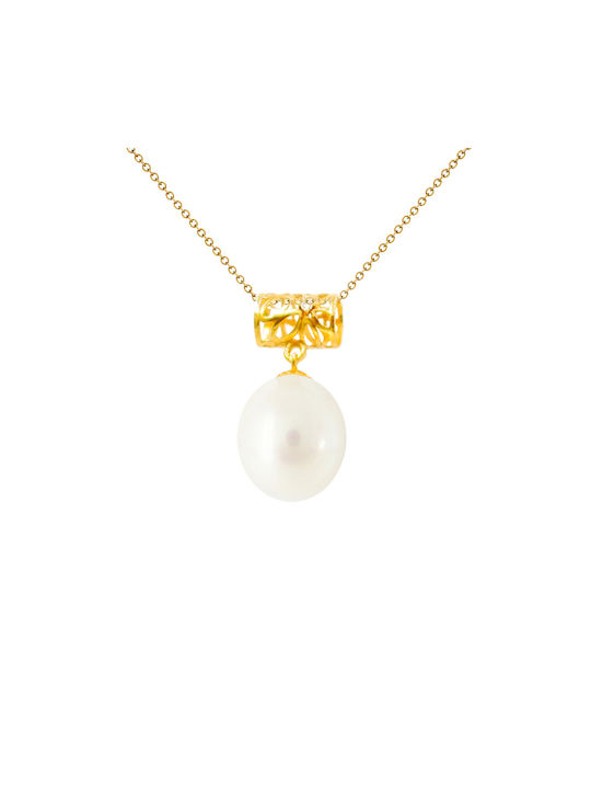 Necklace from Gold 18k with Pearls