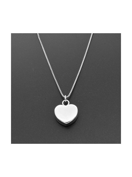 Necklace with design Heart from Silver