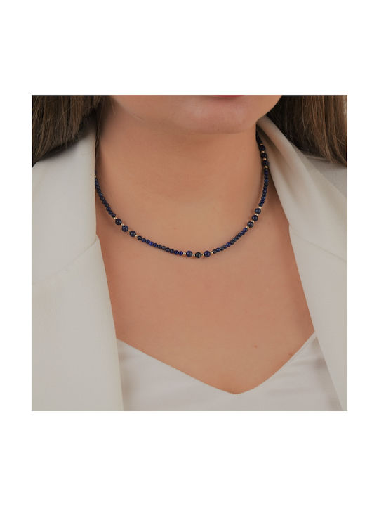 Lapis Lazuli Halskette aus Gold 14K