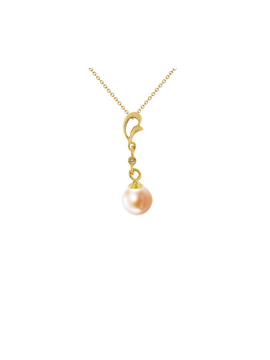 Charm from Gold 18k with Pearls & Diamond