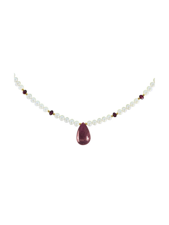 Necklace from White Gold 14K