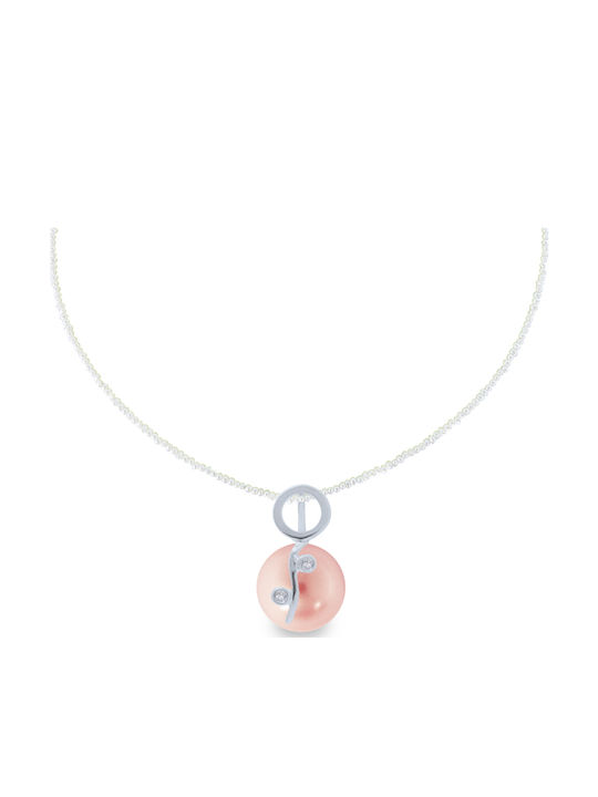 Margaritari Charm with Stones Made of 18k Rose Gold