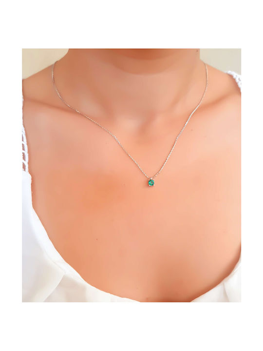 Necklace from White Gold 9 K