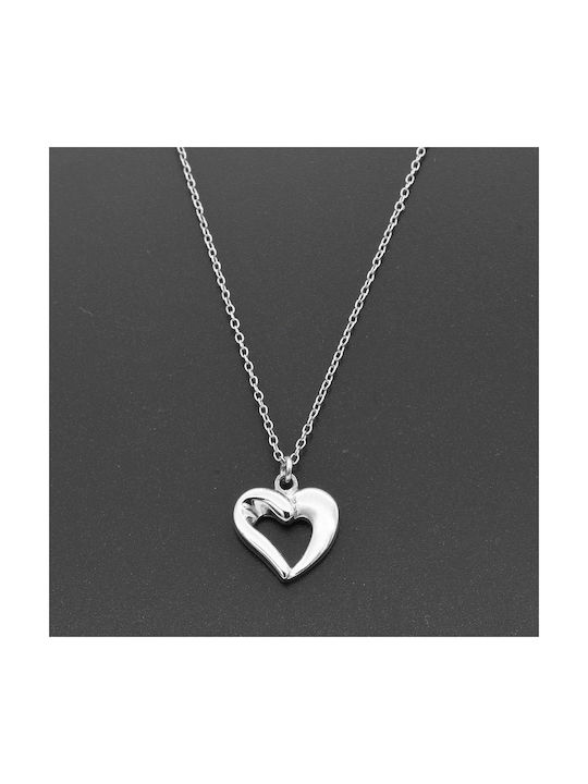 Necklace with design Heart from Silver