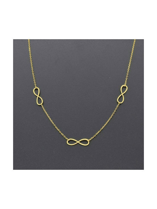 Necklace Infinity from Gold 14K