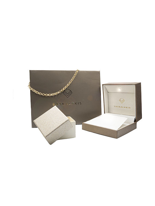 Necklace from Gold Plated Silver with Zircon and Letter Option