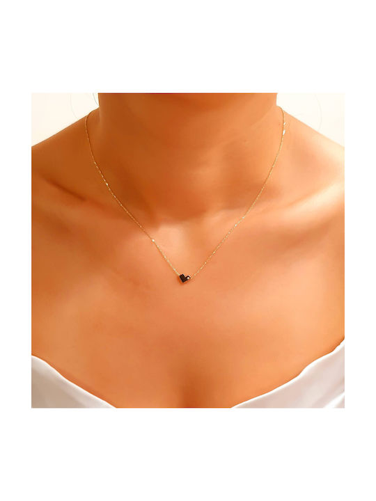 Necklace with design Heart from Gold 14K