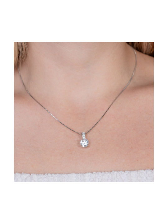 Necklace from Silver with Zircon