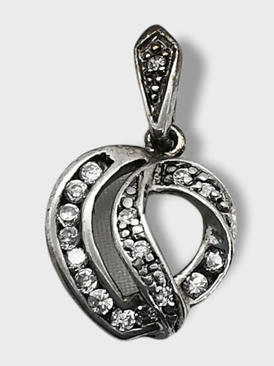 Kosmima1 Halskette mit Design Herz aus Silber mit Zirkon