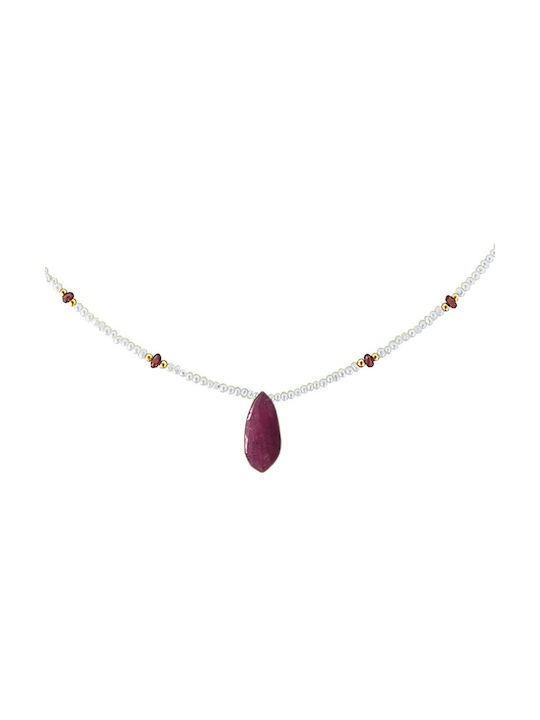 Necklace from White Gold 14K