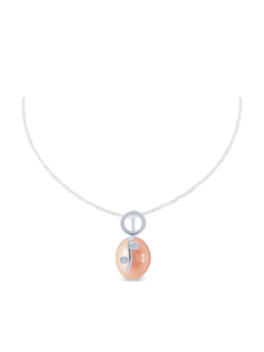 Margaritari Charm Cu Pietre Din Aur Galben 18 Carate Roz