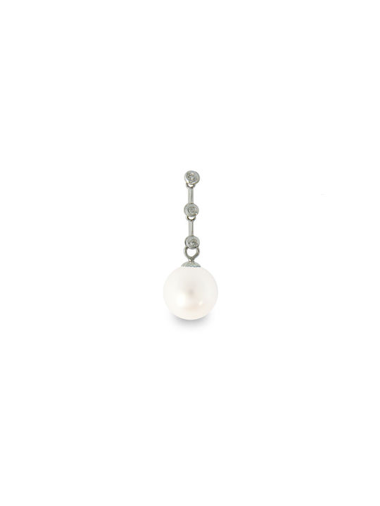 Necklace from White Gold 18k with Pearls