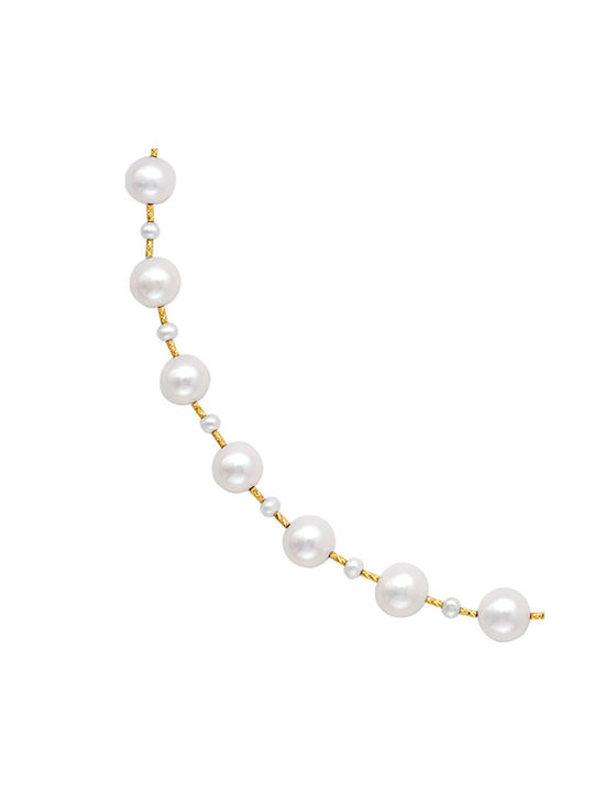 Necklace from Gold 18k with Pearls